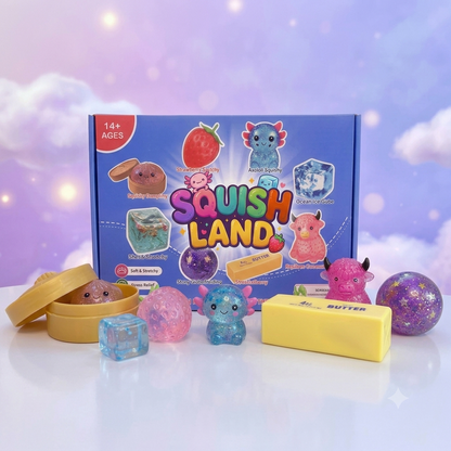 SquishLand™ - Zestaw 8 różnych gniotków